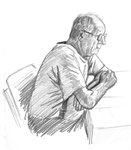 Portrait réalisé en direct dans le cours de dessin en ligne : le corps humain (elephorm.com)