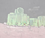 "Freeze" 2024　455×530mm　Oil on canvas