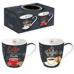 Coffret 2 mugs coffee 35cl en porcelaine 26,00€