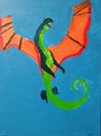 Dragon de Rose, 7 ans et demi (acrylique sur toile)