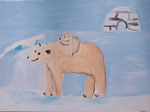 Ours polaires et Igloo de Hugo, 8 ans