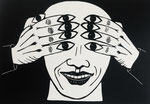 Panoptismus, 2024, Linolschnitt, 30 x 42 cm