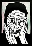 Sudden Repulsion Syndrome, 2023, Linolschnitt, 30 x 21 cm