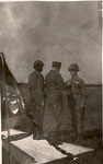 General Dalquist presenting Col. James L. Minor with Presidental Unit Citation for 1st Bn. 142nd Infantry Regiment, 36th Infantry Division during World War Two.