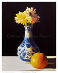 Chinese Vase & Orange  -  11" x 16"  - Oil on Art Panel 