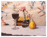 Wine Glass, Pear & Pink Carnation  -  20" x 16"  -  Oil on Art Panel 