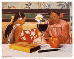 Wine Glass & Gauguin  -  20" x 16"  -  Oil on Art Panel 