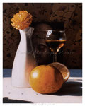 White Vase & Grapefruit  -  8.5" X 10"  -  Oil on Wood Panel  