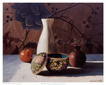 White Vase & Enamel Pot - 20" x 16"  - Oil on Art Panel  