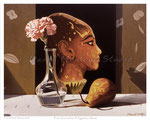 Pink Carnation & Egyptian Head  -  20" x 16"  -  Oil on Art Panel 