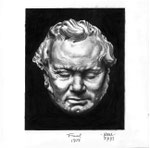 Franz Schubert, Totenmaske (30 x 30 cm)