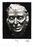 Alban Berg, Totenmaske (30 x 30 cm, Ausschnitt)