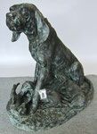 Hundegruppe "Hund mit Welpen" aus Bronze für Garten und Haus - Klaus Dellefant