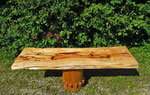 XXL Holztischplatte aus einem Akazienbaumstamm geschnitten - Yin & Yang Asiatika - Dellefant
