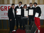 v.l.n.r.: Florim Musaj, Chris Leisi, Angelina Leisi, Laura De Pasquale, Marco Luca