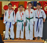 1. Rang & 3. Rang, Kumite U12 -32kg, Dario Russo & Joel Vogel