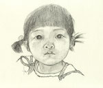 子供の肖像画・鉛筆
