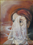 Ritratto con fazoletto 30 x 40  olio su tela