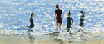 Las cuatro chicas de ayer, 60x140 cm, 2021, Öl auf Leinwand