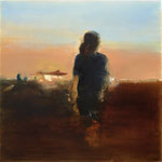 A day in life 1, 80x80 cm, 2024, Öl auf Leinwand