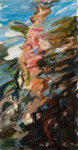 Frau in Rot_II, 105x180 cm, 2005, Öl auf Leinwand