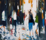 Jetzt gehen wir mal! 140x160 cm, 2016, Öl auf Leinwand