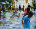 Plaza John Lennon,120x150 cm, 2010, Öl auf Leinwand