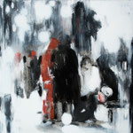 Let me have a drag,too, 30x30 cm, 2010, Öl auf Leinwand