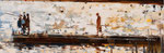 The night on the jetty, 30x90, cm, 2016, Öl auf Leinwand