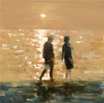 Still together, 60x60 cm, 2023, Öl auf Leinwand