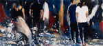 Wieder zu spät, 90x200 cm, 2014, Öl auf Leinwand