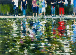Flimmerteich,180x250 cm, 2013, Öl auf Leinwand
