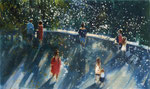 Waterfalls_02, 120x200 cm, 2021, Öl auf Leinwand