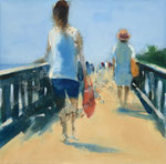 Walking on wood 02, 60x60 cm, 2022, Öl auf Leinwand