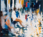 Warschauerstrasse in 10 Minuten, 140x160 cm, 2016, Öl auf Leinwand