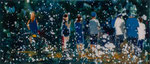Absent minded friends, 60x140 cm, 2017, Öl auf Leinwand