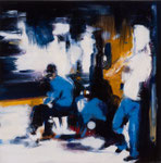 Kotti(Studie), 30x30 cm, 2011, Öl auf Leinwand