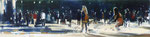 Der Hauptplatz, 50x200 cm, 2017, Öl auf Leinwand