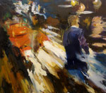 Auf dem Weg II,140x160cm, 2007, Öl auf Leinwand
