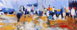 Moll Gree-The arriving of the gambas,100x250 cm, 2011, Öl auf Leinwand