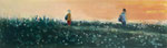 Orange Sky, 50x170 cm, 2022, Öl auf Leinwand