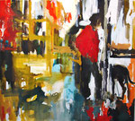 Der Abgang,180x200 cm, 2005, Öl auf Leinwand