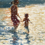 Ocean breeze, 80x80 cm, 2024, Öl auf Leinwand