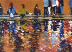 Lunchbreak in the sun, 180x250 cm, 2017, Öl auf Leinwand