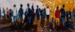 More to com, 60x140 cm, 2017, Öl auf Leinwand