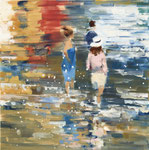 El viento del mar, 80x80 cm, 2022, Öl auf Leinwand