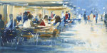 Café  del mar, 100x200 cm, 2019, Öl auf Leinwand