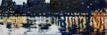 Spreemobil, 40x120 cm, 2012, Öl auf Leinwand