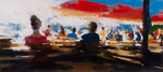 Beachbar, 90x200 cm, 2016/2017, Öl auf Leinwand