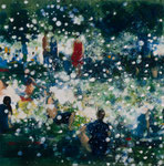 Sommer im Park 02,  60x60 cm, 2016, Öl auf Leinwand